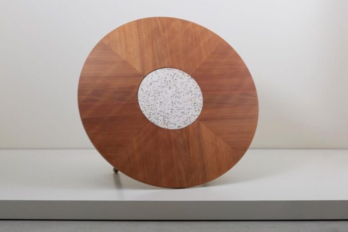 large walnut and terrazzo marble table by harvey probber 1960s 3