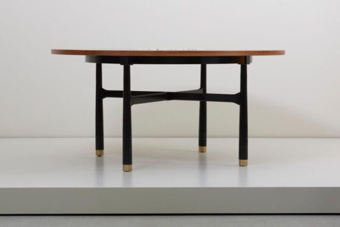 large walnut and terrazzo marble table by harvey probber 1960s 8