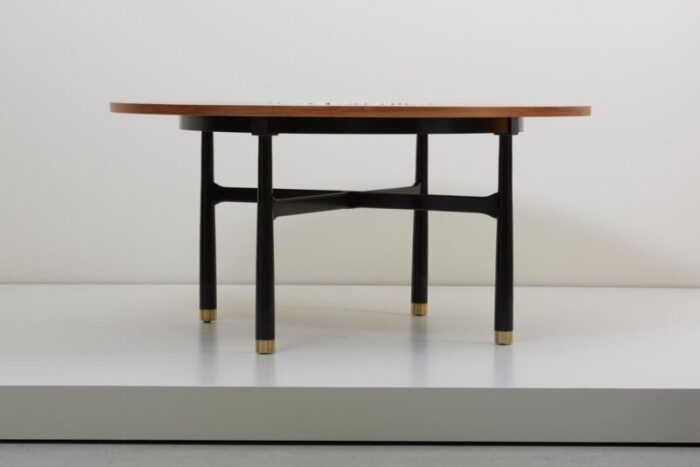 large walnut and terrazzo marble table by harvey probber 1960s 9