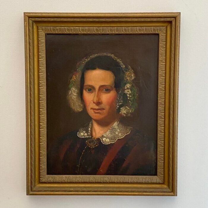 late 18th century framed oil portrait of a woman 3434