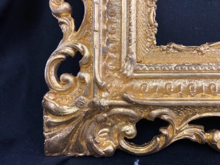 late 19th century antique gesso on carved wood gilt rococo frame large 1744