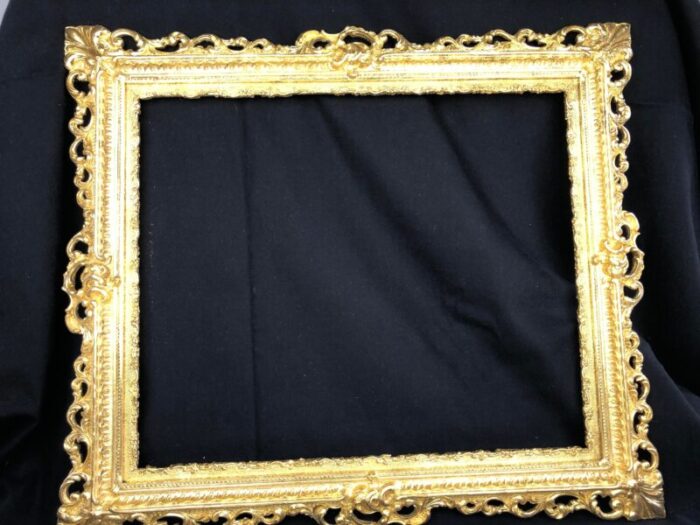 late 19th century antique gesso on carved wood gilt rococo frame large 6490