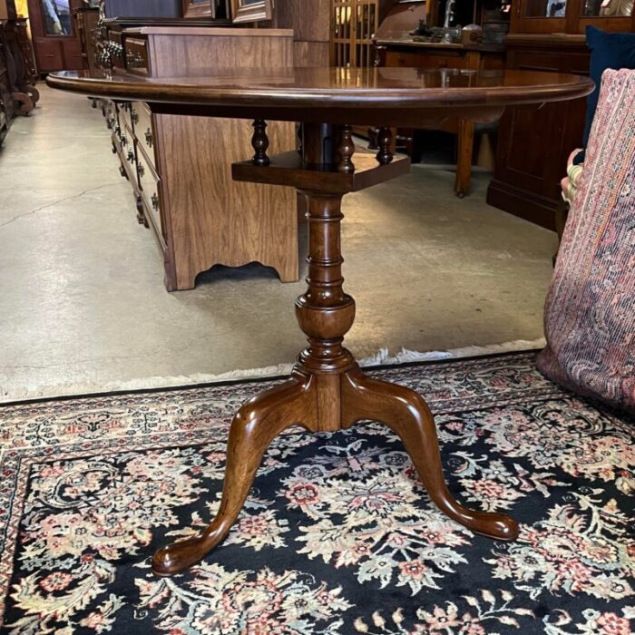 late 20th century hickory chair co tilt top table 8120