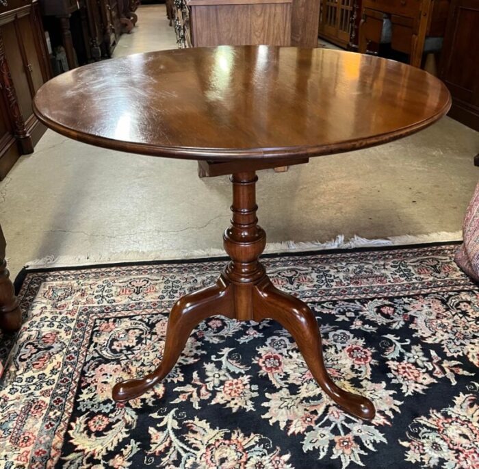 late 20th century hickory chair co tilt top table 8785