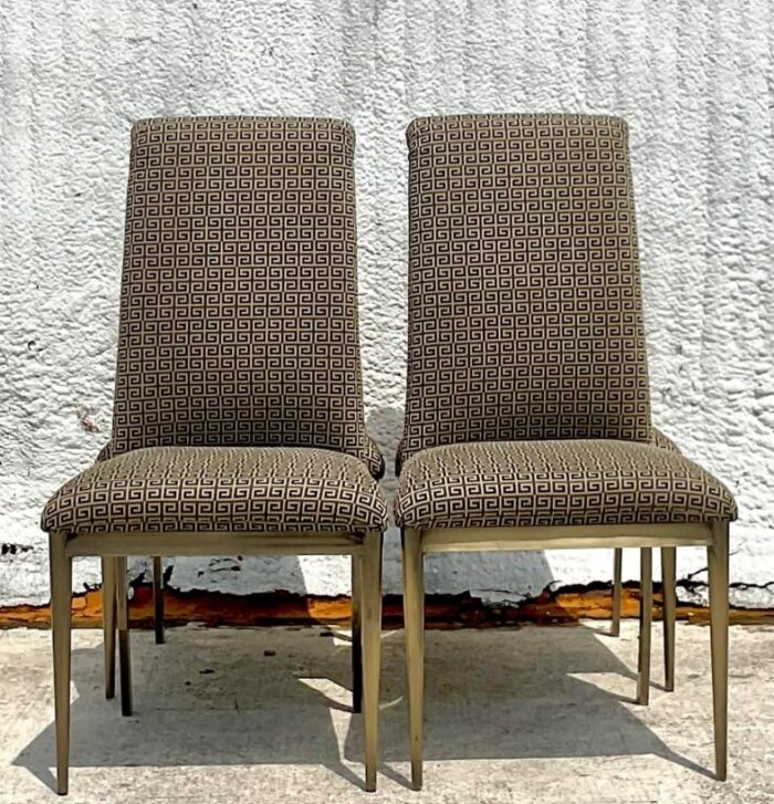 late 20th century vintage contemporary dia burnished brass dining chairs set of 4 1847 scaled