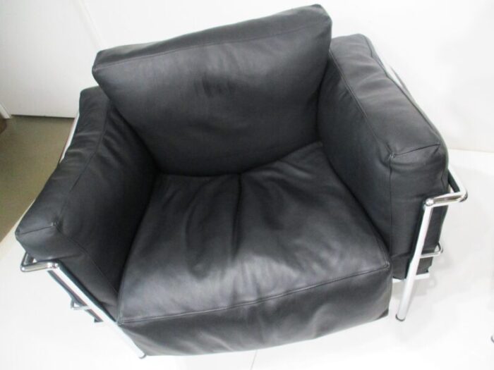 le corbusier lc 3 styled grand comfort leather lounge chairs 4680