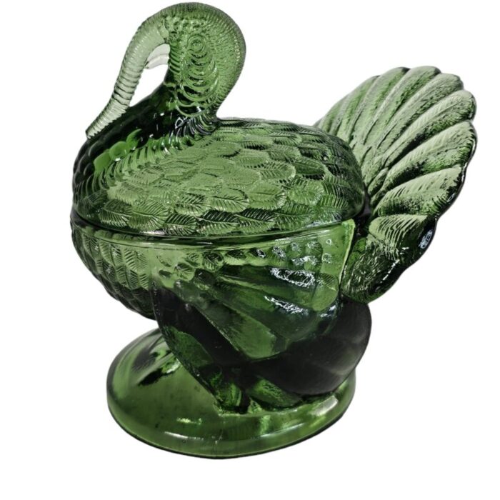 le smith turkey covered candy glass dish 3791