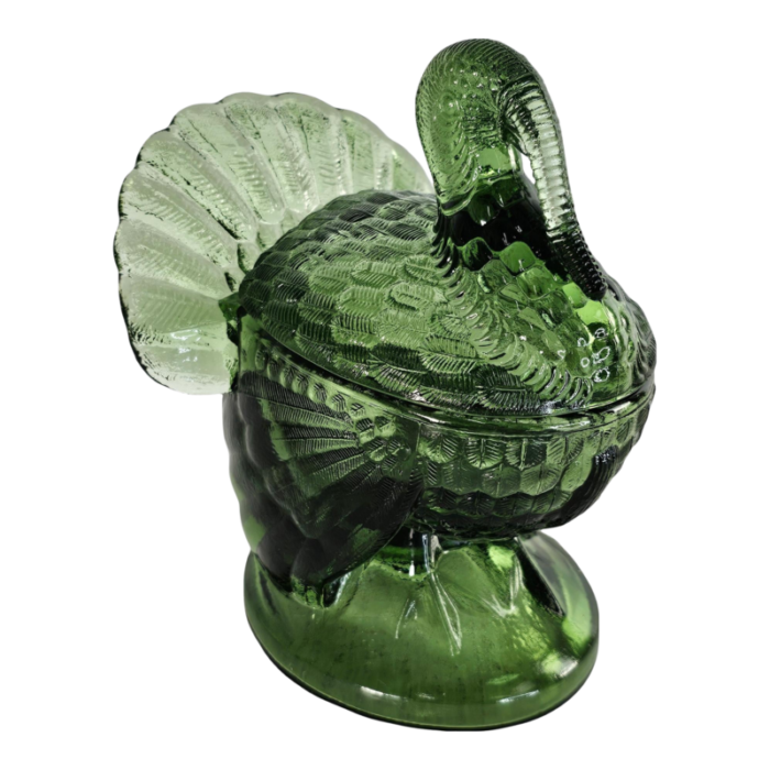 le smith turkey covered candy glass dish 4991