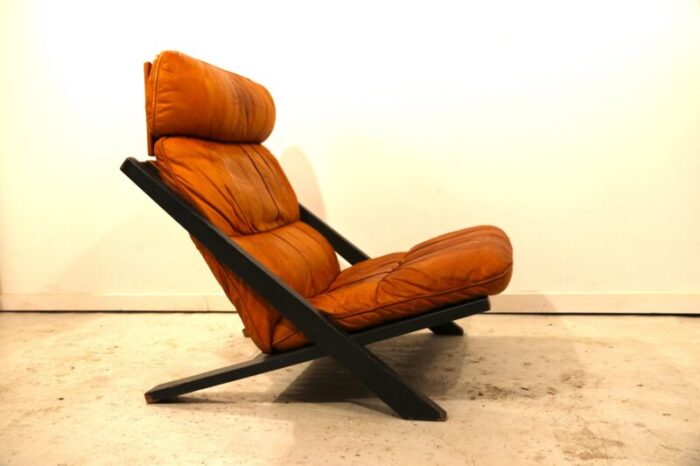 leather lounge chair by ueli berger for de sede 1970s 1