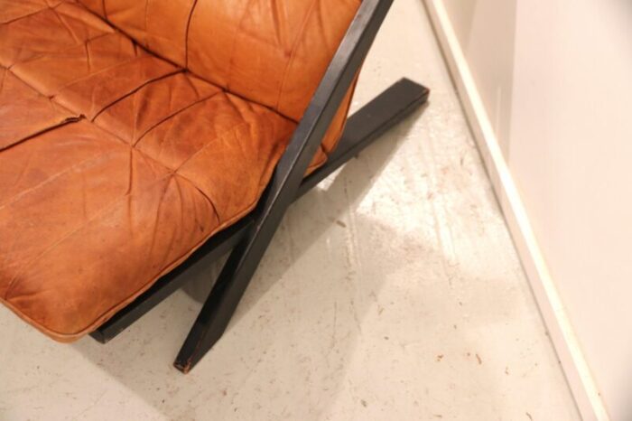 leather lounge chair by ueli berger for de sede 1970s 4