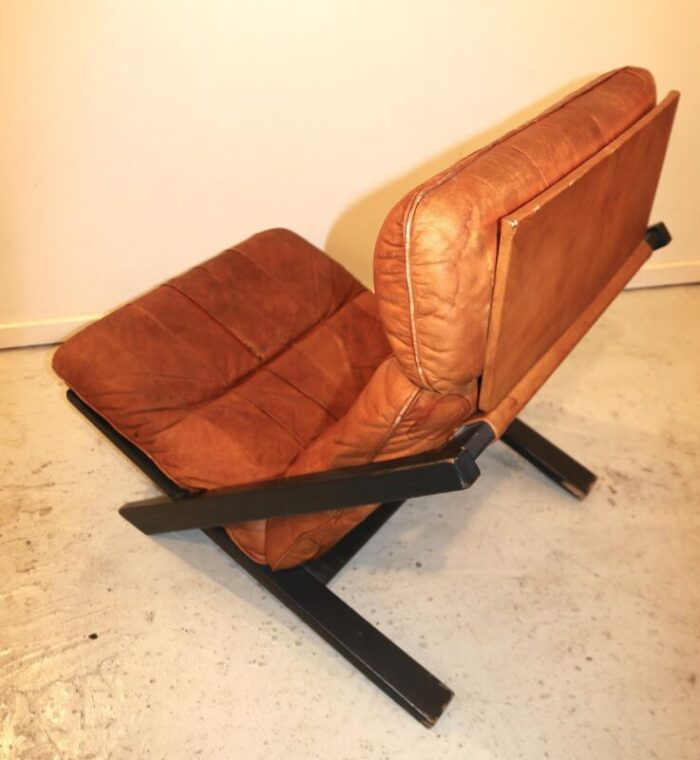 leather lounge chair by ueli berger for de sede 1970s 5