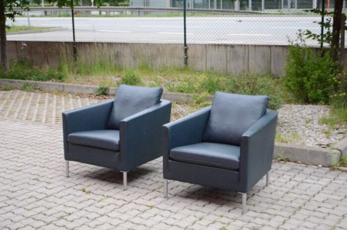 leather model eaton lounge chairs by edgar reuter for walter knoll wilhelm knoll 1990s set of 2 3