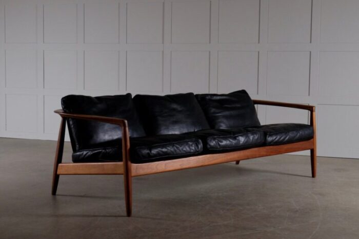 leather sofa by folke ohlsson for bodafors 1960s 1