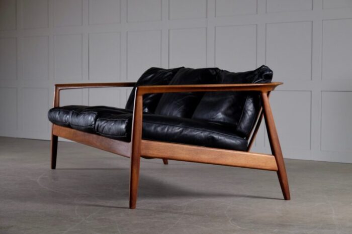 leather sofa by folke ohlsson for bodafors 1960s 2