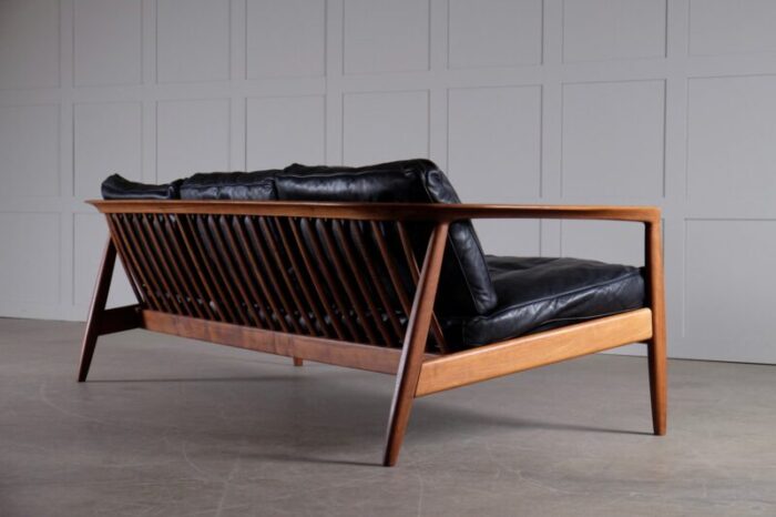 leather sofa by folke ohlsson for bodafors 1960s 3