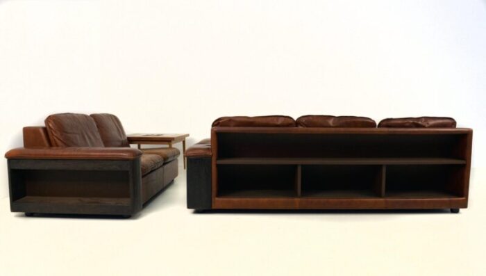 leather sofas 1960s set of 2 3