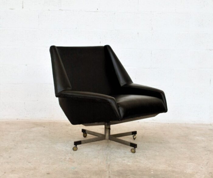 leatherette swivel chair by munari giuseppe for munari 1960s 1