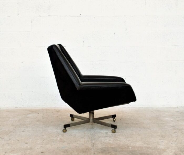 leatherette swivel chair by munari giuseppe for munari 1960s 2