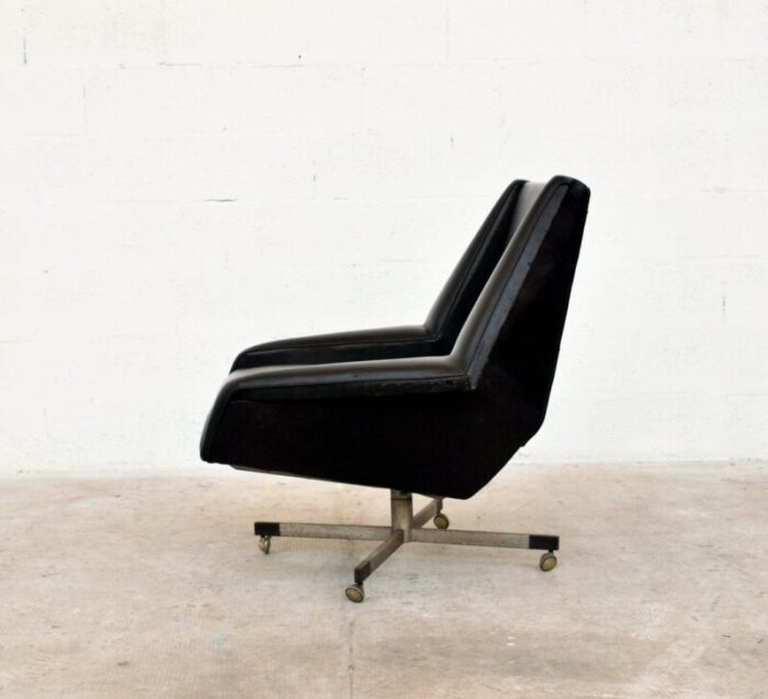 leatherette swivel chair by munari giuseppe for munari 1960s 4