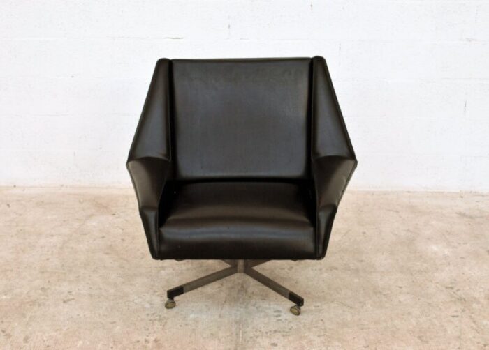 leatherette swivel chair by munari giuseppe for munari 1960s 5