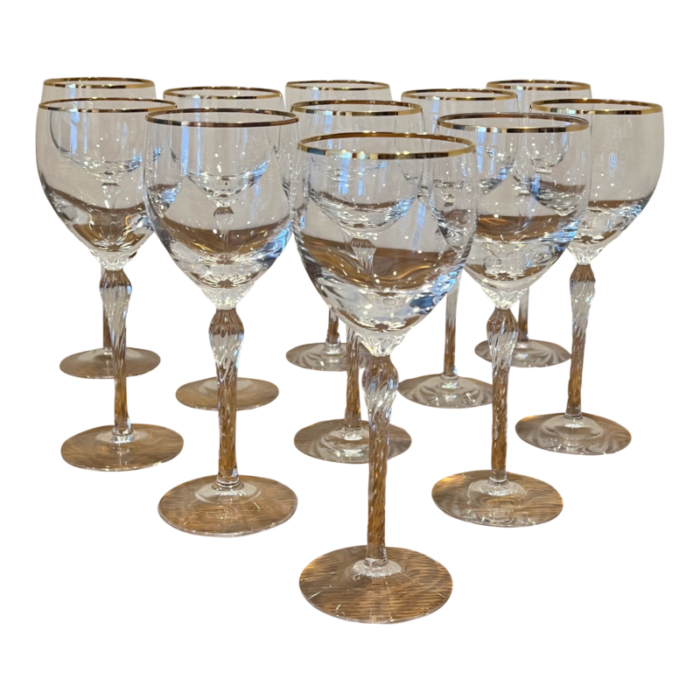 lenox monroe gold wine stemware set of 11 0449