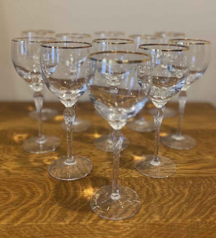 lenox monroe gold wine stemware set of 11 4938