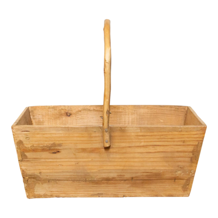 long farmhouse bamboo and wooden basket 3407