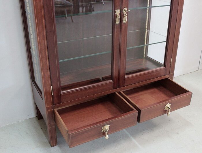 louis xvi style mahogany and glass cupboard 2