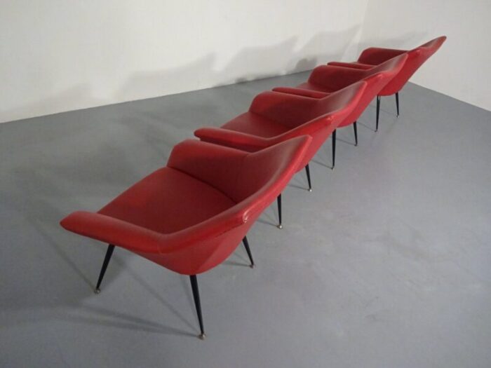 lounge chairs 1960s set of 4 12