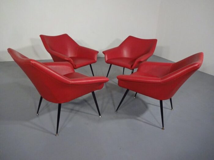 lounge chairs 1960s set of 4 2