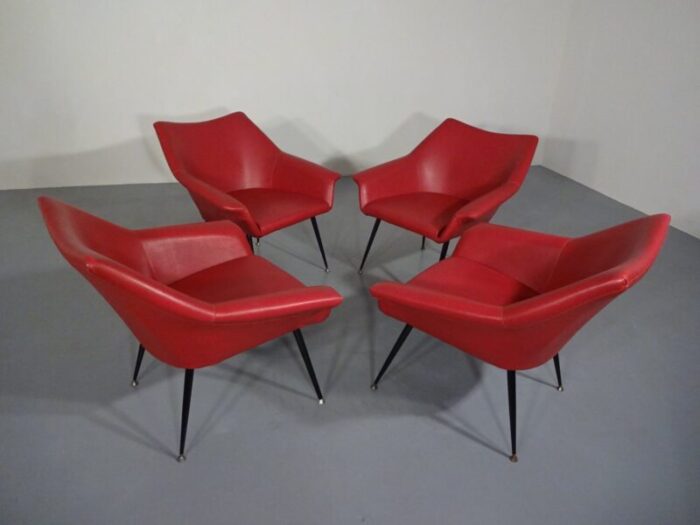 lounge chairs 1960s set of 4 3