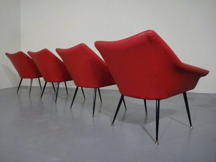 lounge chairs 1960s set of 4 9