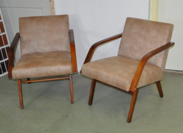 lounge chairs from cesky nabytek 1950s set of 2 1