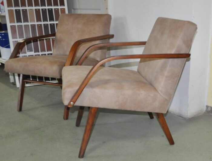 lounge chairs from cesky nabytek 1950s set of 2 4