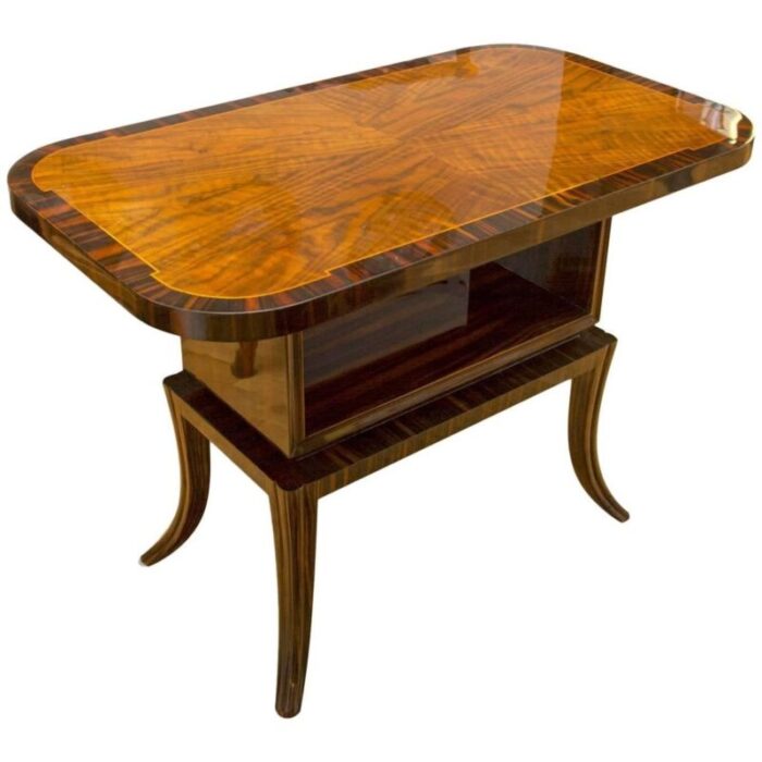 macassar ebony and walnut coffee table 1930s 1