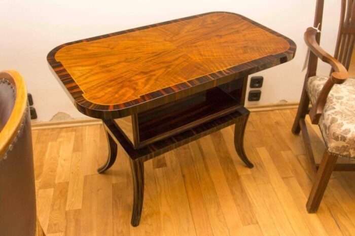 macassar ebony and walnut coffee table 1930s 3