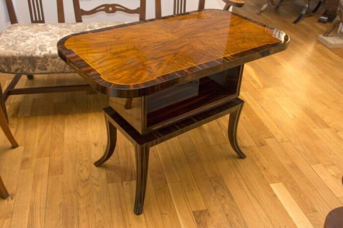 macassar ebony and walnut coffee table 1930s 8