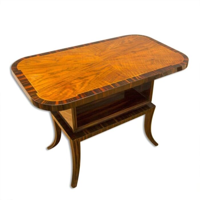 macassar ebony and walnut coffee table 1930s 9