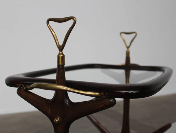 magazine rack and serving tray table by cesare lacca 1950s 3