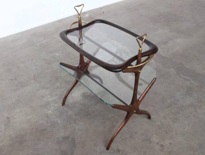 magazine rack and serving tray table by cesare lacca 1950s 5