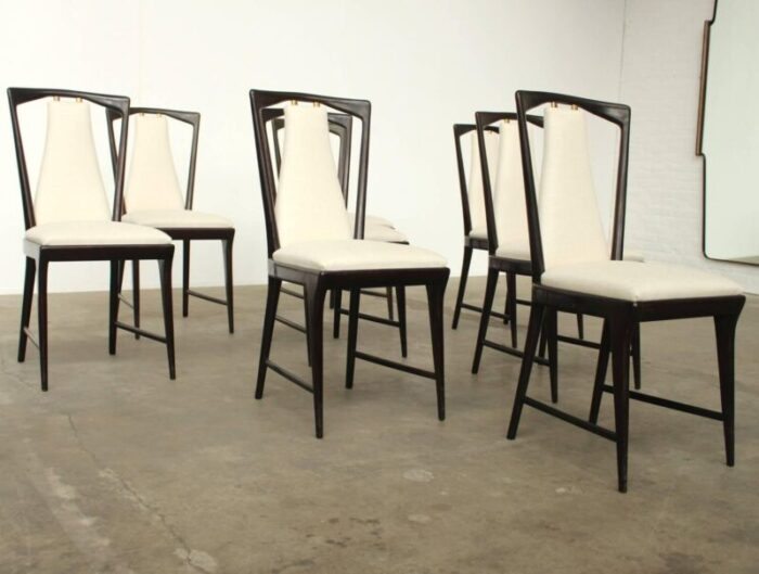 mahogany dining chairs by osvaldo borsani 1948 set of 8 2