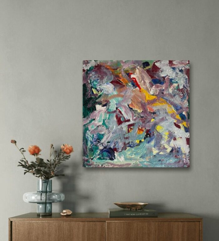 matthew izzo abstract oil painting on canvas titled miltons garden 0265