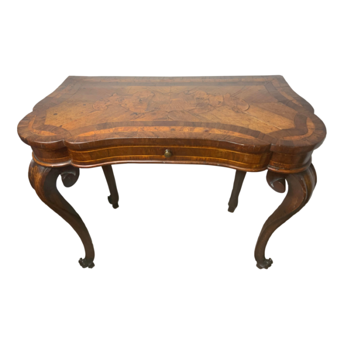 mid 18th century queen anne walnut writing table 2554