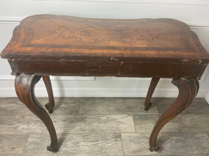 mid 18th century queen anne walnut writing table 6516