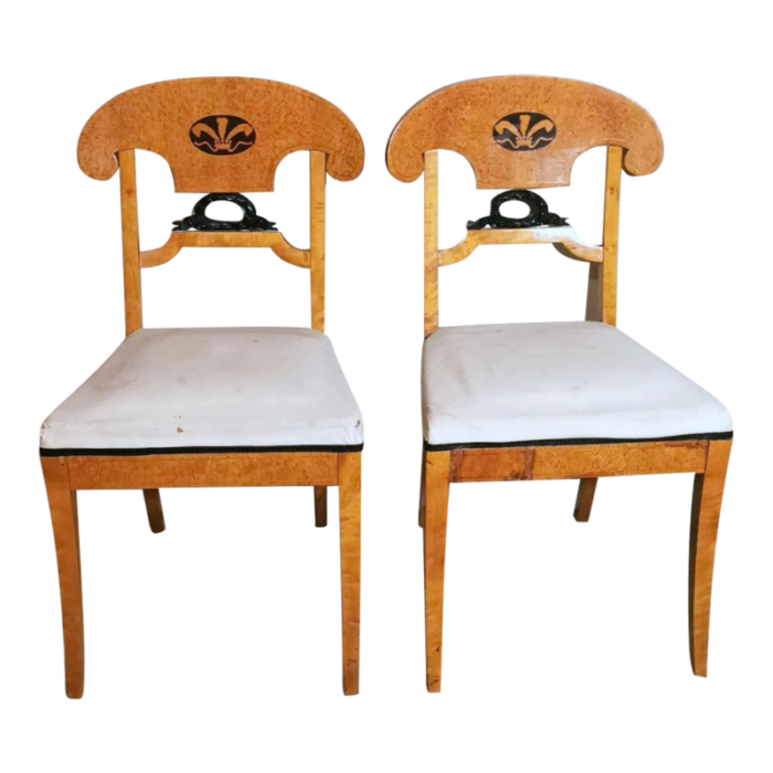 mid 19th century biedermeier pair of austrian chairs josef danhauser style 5946