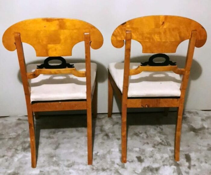 mid 19th century biedermeier pair of austrian chairs josef danhauser style 7683