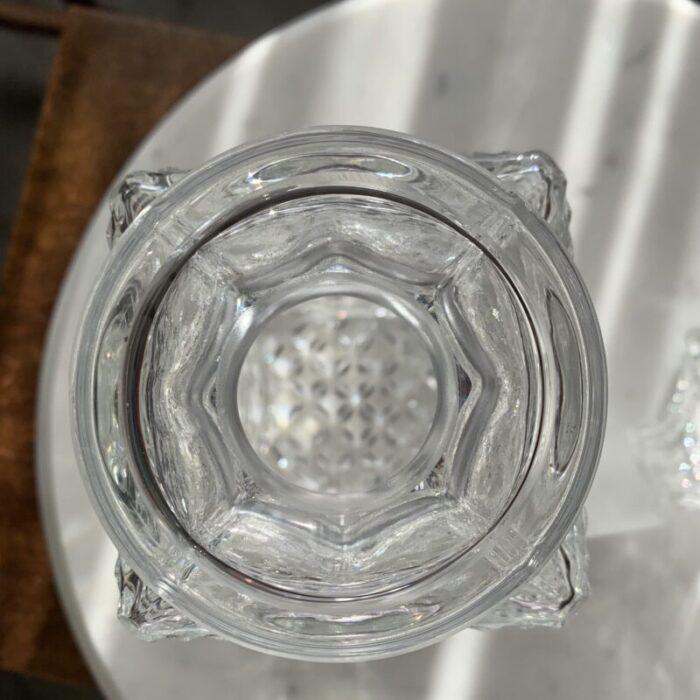 mid 20th century cut crystal decanter etched gin 6413