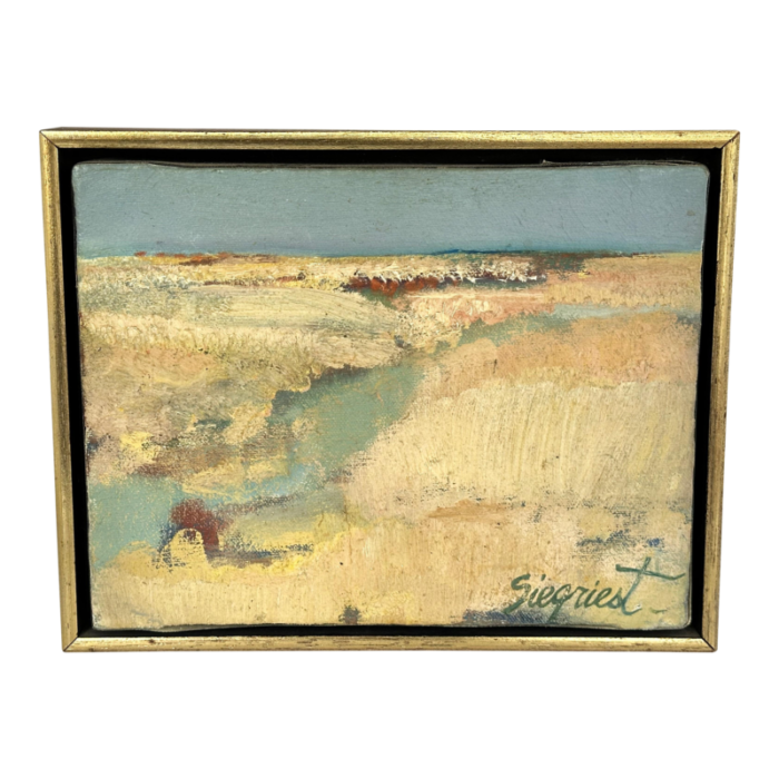 mid 20th century louis siegriest original abstract landscape oil on canvas 8775