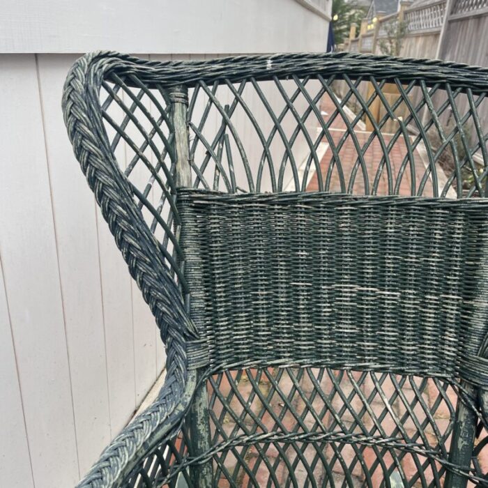 mid 20th century vintage classic wicker rocking chair 9380