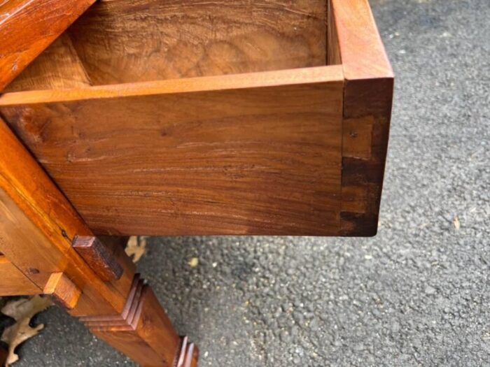 mid 20th century vintage handcrafted solid teak wood bookcase high quality 6190